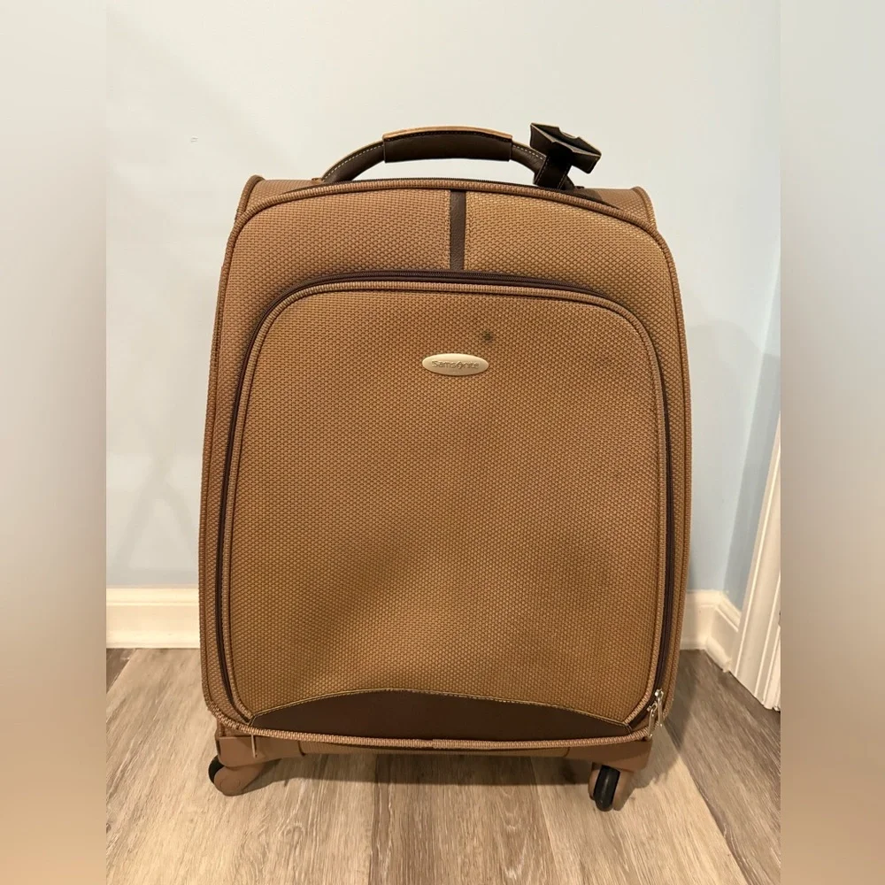 Samsonite Tan Rolling 23 Inch Luggage + Garment Bag
